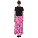 Pink Tartan-10 Flared Maxi Skirt View2