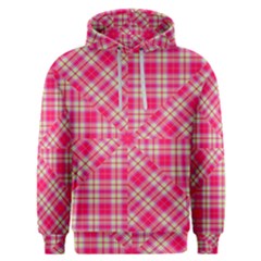 Pink Tartan-10 Men s Overhead Hoodie by tartantotartanspink