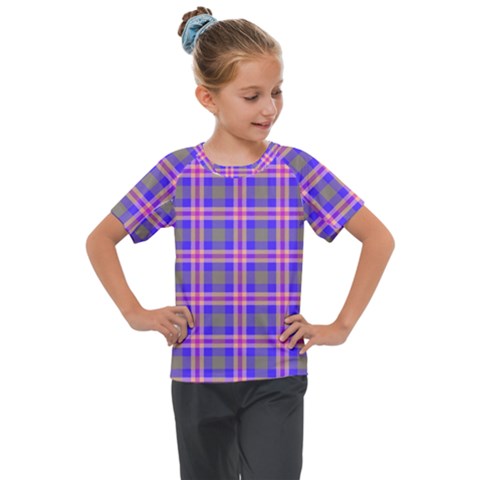 Tartan Purple Kids  Mesh Piece Tee by tartantotartanspink