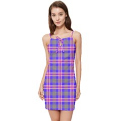 Tartan Purple Summer Tie Front Dress by tartantotartanspink