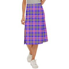 Tartan Purple Midi Panel Skirt