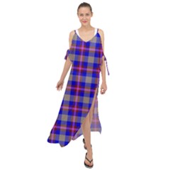 Tartan 2 Maxi Chiffon Cover Up Dress by tartantotartanspink