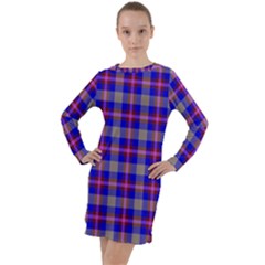 Tartan 2 Long Sleeve Hoodie Dress