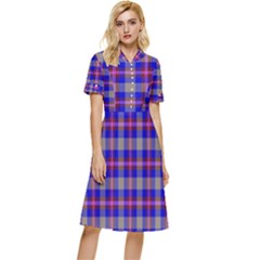 Tartan 2 Button Top Knee Length Dress by tartantotartanspink