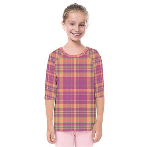 Tartan 9 Kids  Quarter Sleeve Raglan Tee by tartantotartanspink