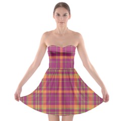 Tartan 9 Strapless Bra Top Dress by tartantotartanspink