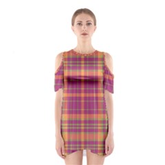 Tartan 9 Shoulder Cutout One Piece Dress by tartantotartanspink