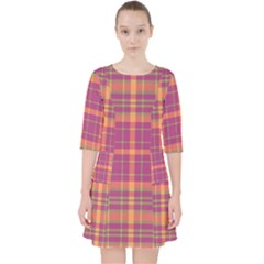 Tartan 9 Quarter Sleeve Pocket Dress by tartantotartanspink