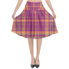 Tartan 9 Flared Midi Skirt by tartantotartanspink