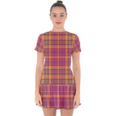 Tartan 9 Drop Hem Mini Chiffon Dress by tartantotartanspink