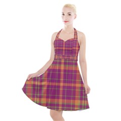 Tartan 9 Halter Party Swing Dress  by tartantotartanspink