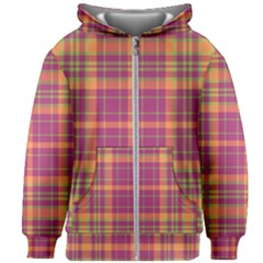 Tartan 9 Kids  Zipper Hoodie Without Drawstring