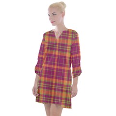 Tartan 9 Open Neck Shift Dress by tartantotartanspink