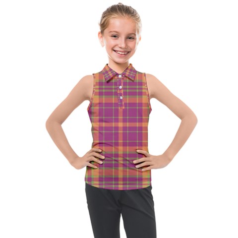 Tartan 9 Kids  Sleeveless Polo Tee by tartantotartanspink