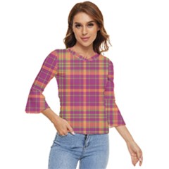 Tartan 9 Bell Sleeve Top