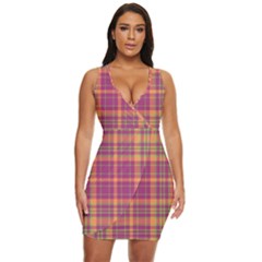 Tartan 9 Draped Bodycon Dress