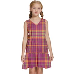 Tartan 9 Kids  Sleeveless Tiered Mini Dress by tartantotartanspink