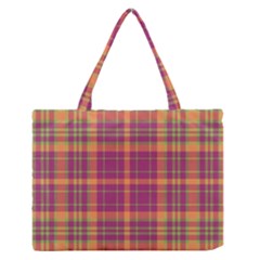 Tartan 9 Zipper Medium Tote Bag