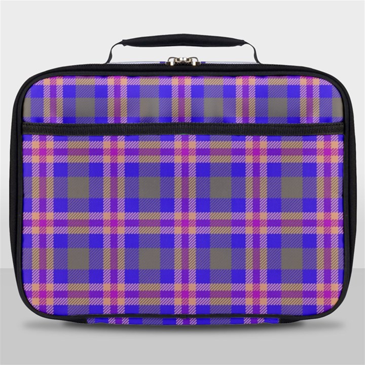 Tartan Purple Full Print Lunch Bag