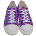 Tartan Purple Men s Low Top Canvas Sneakers View1