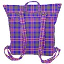 Tartan Purple Buckle Up Backpack View3