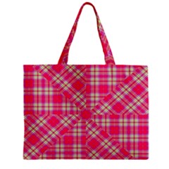 Pink Tartan-10 Zipper Mini Tote Bag by tartantotartanspink2