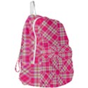 Pink Tartan-10 Foldable Lightweight Backpack View3