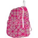 Pink Tartan-10 Foldable Lightweight Backpack View4