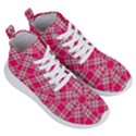 Pink Tartan-10 Women s Lightweight High Top Sneakers View3