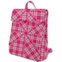 Pink Tartan-10 Flap Top Backpack View1