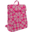 Pink Tartan-10 Flap Top Backpack View2