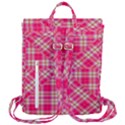 Pink Tartan-10 Flap Top Backpack View3