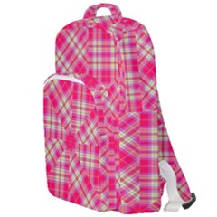 Pink Tartan-10 Double Compartment Backpack by tartantotartanspink2