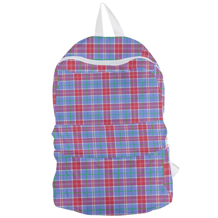 Pink Tartan 5 Foldable Lightweight Backpack