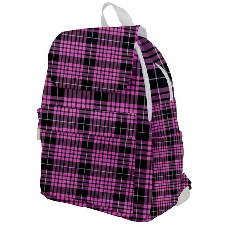 Pink Tartan 3 Top Flap Backpack