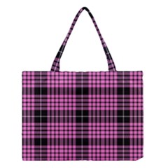 Pink Tartan 3 Medium Tote Bag by tartantotartanspink2