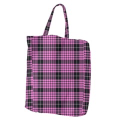 Pink Tartan 3 Giant Grocery Tote