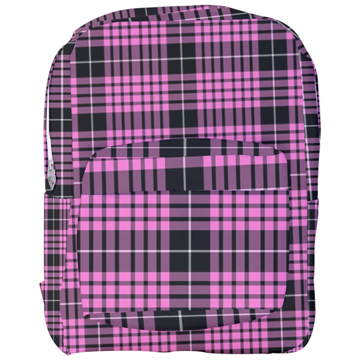 Pink Tartan 3 Full Print Backpack