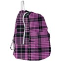 Pink Tartan 3 Foldable Lightweight Backpack View3