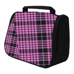 Pink Tartan 3 Full Print Travel Pouch (small) by tartantotartanspink2