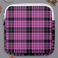 Pink Tartan 3 Mini Square Pouch