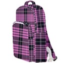 Pink Tartan 3 Double Compartment Backpack View1