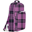 Pink Tartan 3 Double Compartment Backpack View2