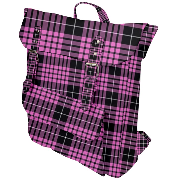 Pink Tartan 3 Buckle Up Backpack