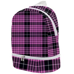 Pink Tartan 3 Zip Bottom Backpack by tartantotartanspink2