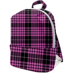 Pink Tartan 3 Zip Up Backpack by tartantotartanspink2