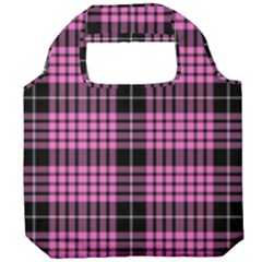 Pink Tartan 3 Foldable Grocery Recycle Bag by tartantotartanspink2