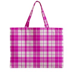 Pink Tartan Zipper Mini Tote Bag by tartantotartanspink2