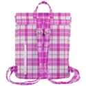 Pink Tartan Flap Top Backpack View3