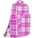 Pink Tartan Double Compartment Backpack View2